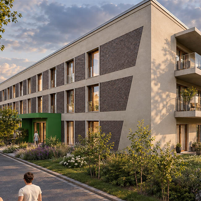 Gebäudeneubau visualisierung